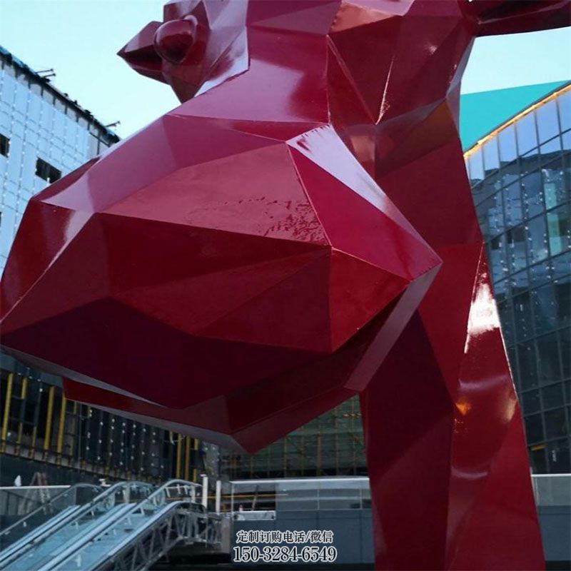 酒店长颈鹿雕塑 广场景观铁艺长颈鹿雕塑供给 社区鹿科雕塑常用